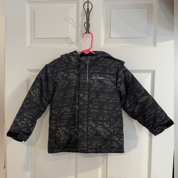Columbia Toddler Winter Coat 3T Black Hooded Puffer Jacket Insulated - Picture 2 of 12